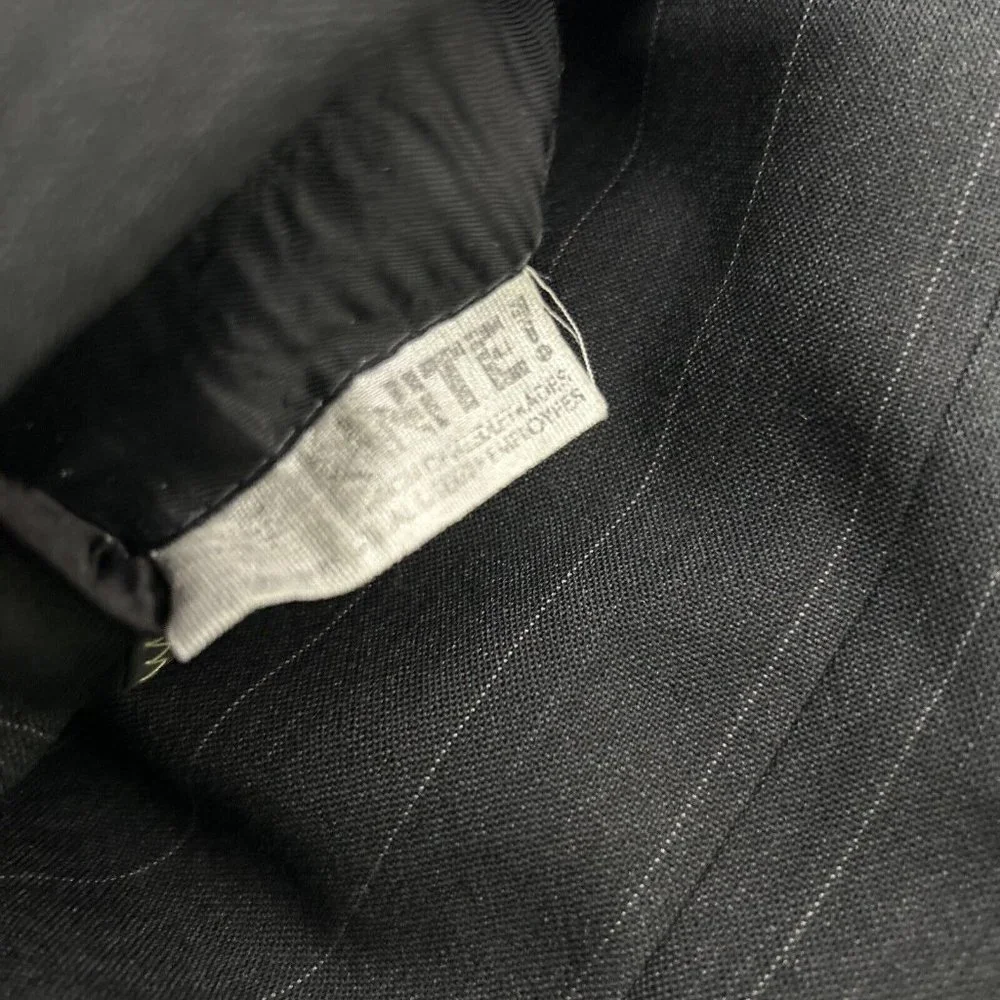 VTG Corporate Image Black Striped Two Button Blazer Jacket Men’s 42R